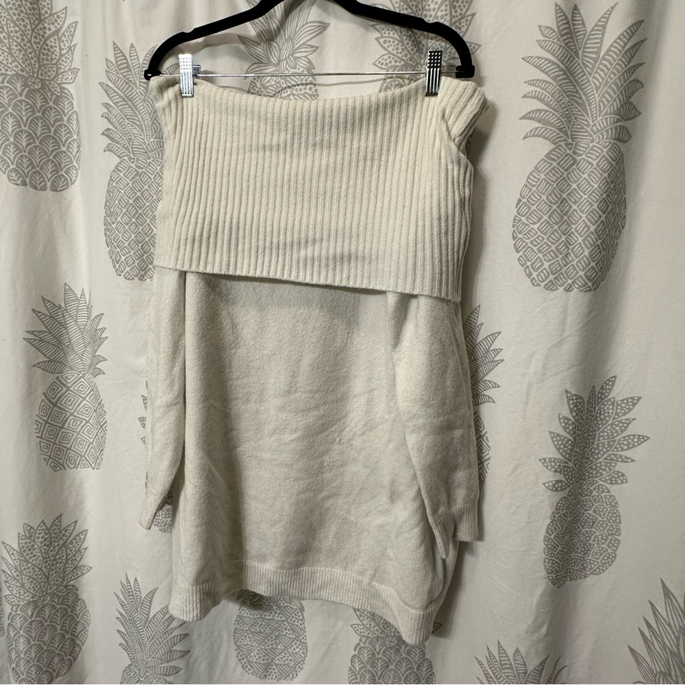 Micha Lounge Curve Bardot Sweater in Fluffy Yarn
